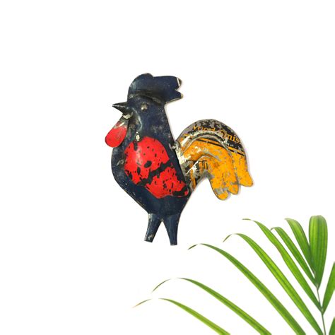 Rustic Recycled Iron Rooster Wall Mount | Farmhouse Decor | dekulture