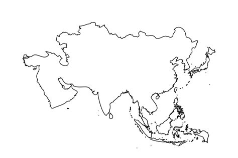 Asia Map Outline 的图像结果