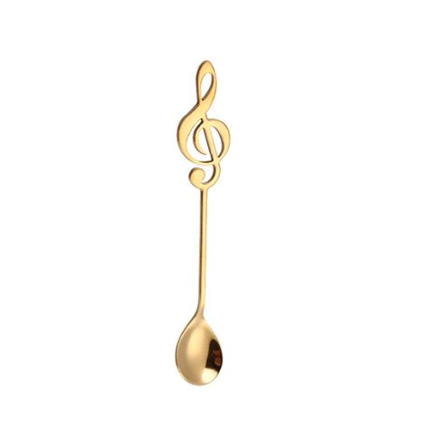 Buy Soup Spoons 304 Stainless Steel Creative Musical Notes Spoon Coffee ...