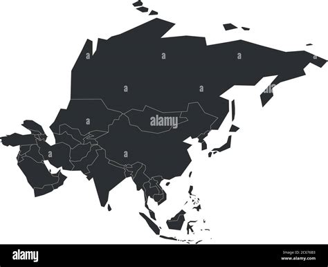 asia blank map