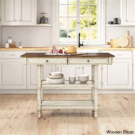 Erickson Solid Wood Kitchen Island Kitchen trolley cart cabinet kitchen ...