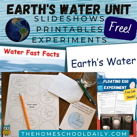 EARTHS WATER UNIT - The Homeschool Daily - Worksheets Library