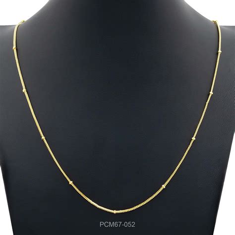 Golden Braided Bead Millennium Chain PCM67-052