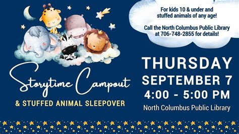 Storytime Campout & Stuffed Animal Sleepover, North Columbus Public ...