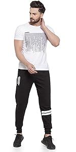 UZARUS Men's Cotton Slim Fit Joggers Trackpants with 2 Zippered Pockets ...