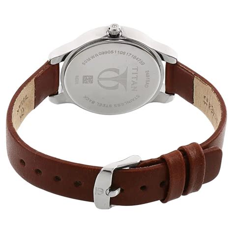 TITAN Workwear Watch with Black Dial & Leather Strap 2481SL07(DG335 ...
