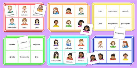 Spanish Bingo Game - Feelings and Emotions
