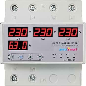 amiciSmart Intelligent 3 Phase to 1 Phase Selector/Changeover Switch ...