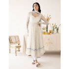 Orange Hand Embroidered Chiffon Printed Lehenga Set- Set of 3