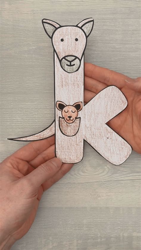 Lowercase Letter k Kangaroo Craft