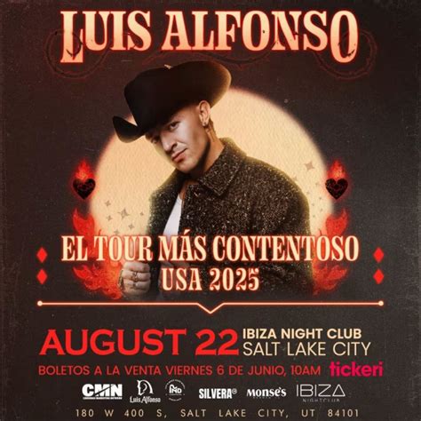 Luis Alfonso en Vivo – Salt Lake City – Friday, August 22, IBIZA SLC ...
