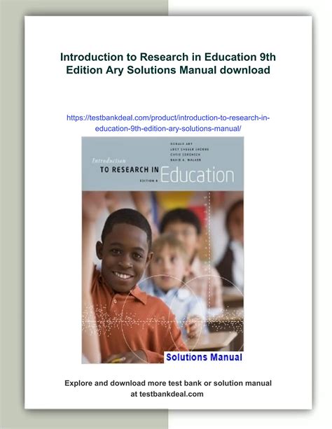 Introduction to Research in Education 9th Edition Ary Solutions Manual | PDF