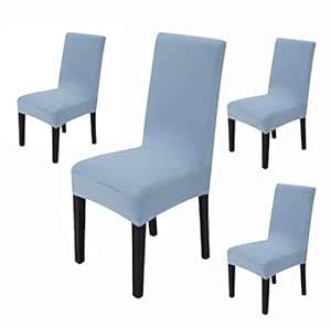 House of Quirk Polyester Spandex Plain Chair Cover Stretch Removable ...