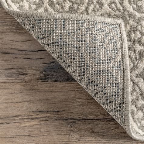 nuLOOM Jeanette 4 X 6 (ft) Gray Oval Indoor Floral/Botanical Area Rug ...