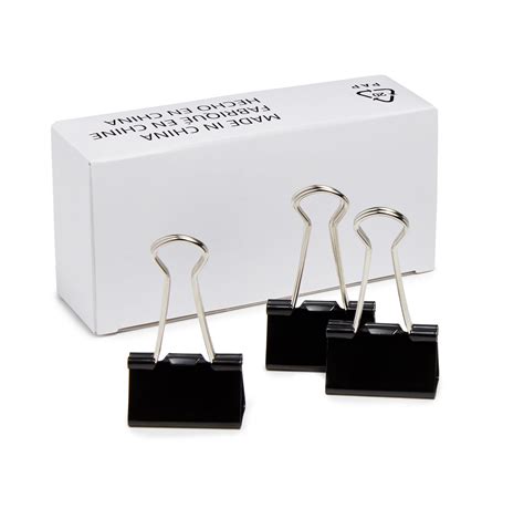 Amazon Basics Binder Paper Clip, Medium, 12 Clips per Box, 8-Pack : Buy ...