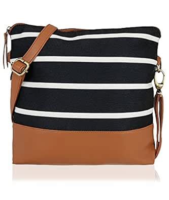 KLEIO Women's Sling Bag (ECO2002KL-BLT_Black) : Amazon.in: Fashion