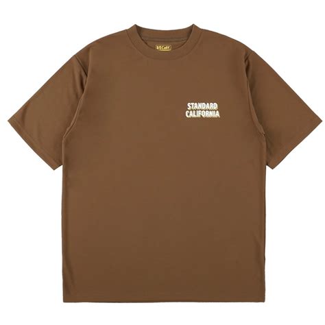 STANDARD CALIFORNIA スタンダードカリフォルニア SD Tech Dry Logo Tシャツ ブラウン ...