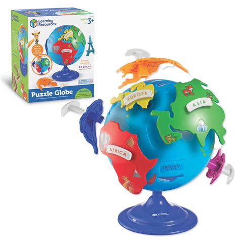Buy Learning Resources Puzzle Globe - 14 Pieces, Ages 3+ Preschool ...