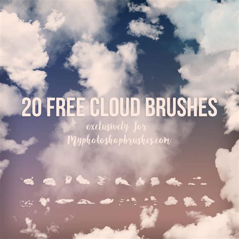 Best 43+ Photoshop Cloud Brushes Bundle Psd