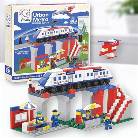 Storio 530+ Pcs Urban Metro Station Theme Building Blocks Set for Kids ...