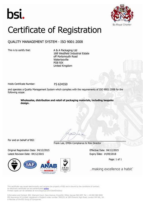 ISO 9001:2015 Certification - Elias Neocleous & Co LLC