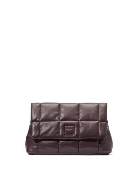 Buy The Victoria Quilted Puffer Clutch Brown Online - Style ID ...