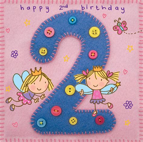 Buy Twizler 2nd Birthday Card For Girl with Fairy Princess and ...