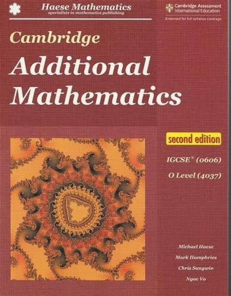 Cambridge Additional Mathematics IGCSE® (0606) O Level (4037) 2nd ...