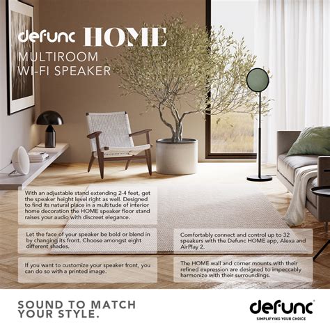 defunc Home Large multiroom Smart Speaker 100W – Salora International
