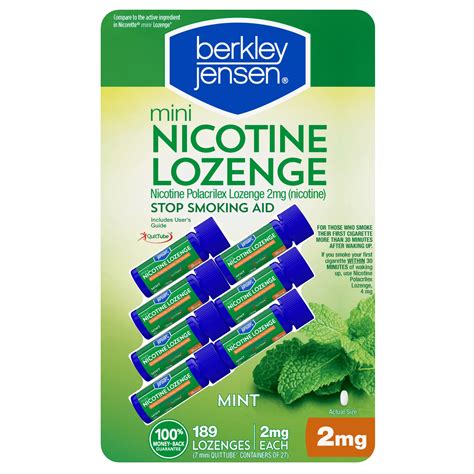 Berkley Jensen 2mg Mini Mint Nicotine Lozenge, 189 ct. | BJ's Wholesale ...
