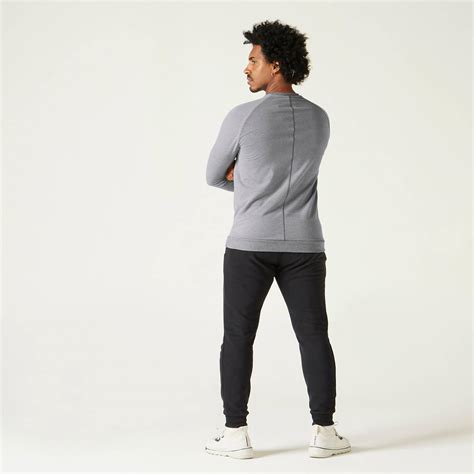 Men's Sweatshirt For Gym 100 - Grey