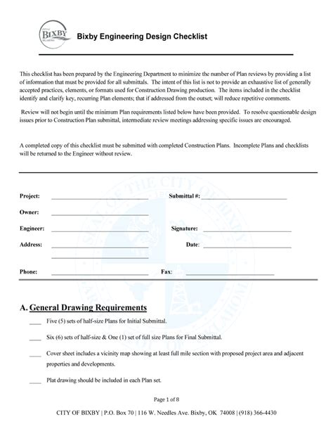 Fillable Online Civil Engineering Development Plan Review Checklist Fax ...
