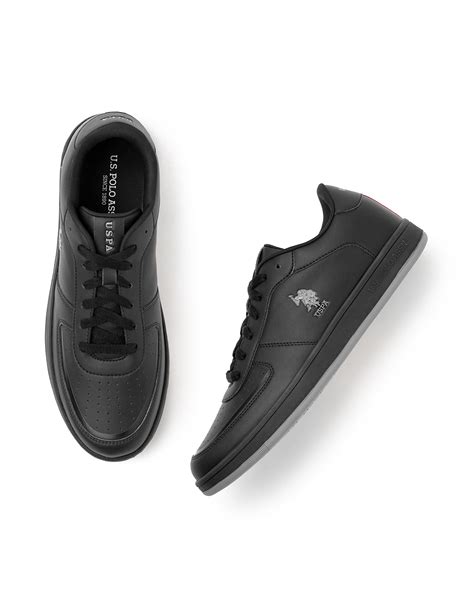 Buy Men Men Rein 2.0 Black Retro Court Sneakers Black|U.S. Polo Assn. India