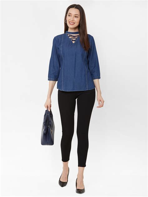 Buy Women Blue Top | Kraus Jeans