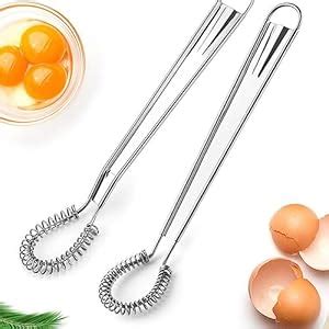 Buy 2pcs Egg Beater, Stainless Steel Mini Egg Whisk Beater Mini Spring ...