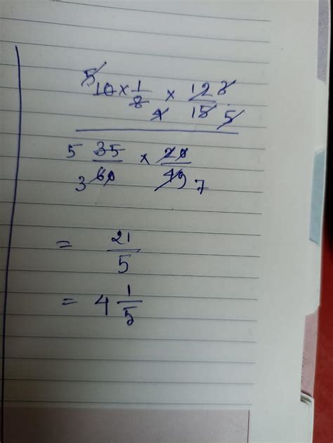 10×1/8 of 12/15 ÷ 35/60 of 20/49 - Brainly.in
