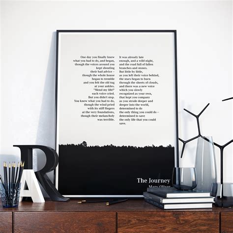 The Journey by Mary Oliver the Journey Poem Wall Art Mary - Etsy Ireland