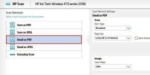 Image result for HP Scanner Screen Scan to Email