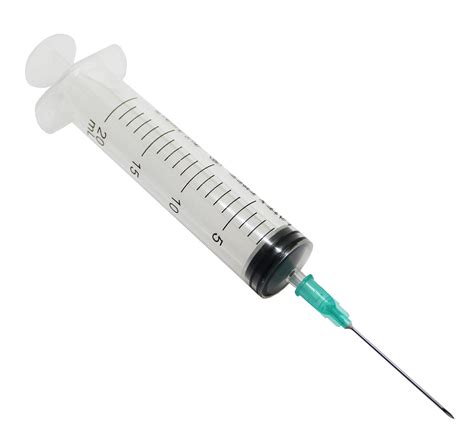 20ml Syringe With 21G x 1, 1/2" inch Hypodermic Needle Rays InJ/Light ...