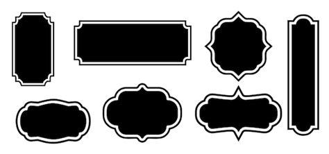 Greeting or wedding vintage frames vector symbols set for sale stickers ...