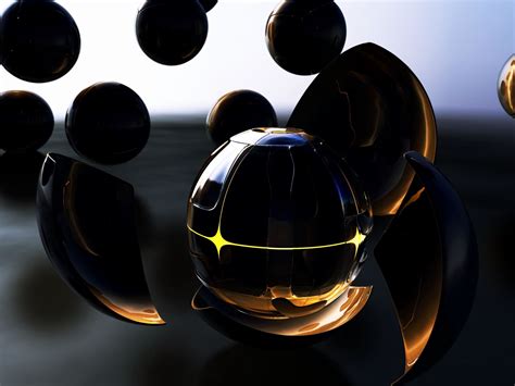 Download wallpaper 1400x1050 balls, shape, dark, glass standard 4:3 hd ...