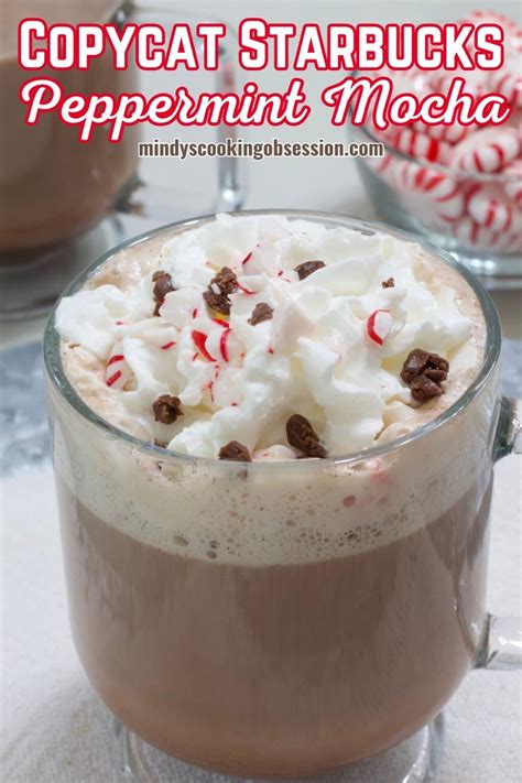 Easy Homemade Starbucks Peppermint Mocha Coffee Recipe! Coffee is mixed ...