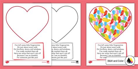 Little Fingerprints Poem Mother's Day Handprint Activity