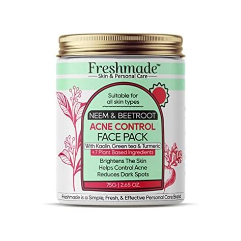Freshmade Neem and Beetroot Acne Control Ubtan Face Pack with 12 ...