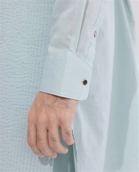 Rare Rabbit Men's Ethnic Light Blue Cotton Striped Print Regular Fit F