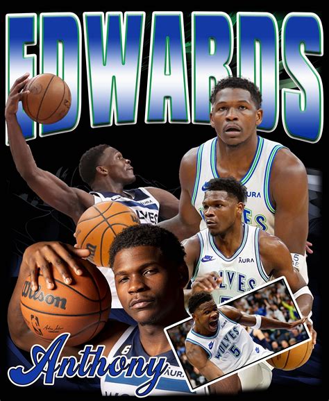 Anthony Edwards T Shirt Design PNG Instant Download - Etsy Canada ...