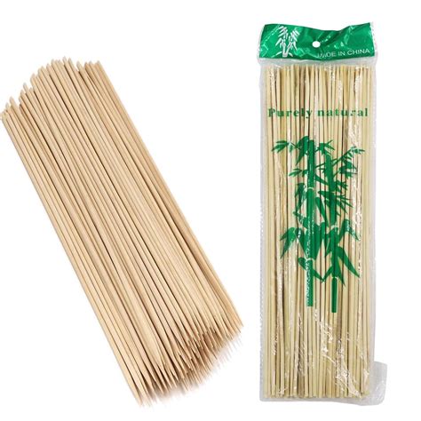 VINTAGER Bamboo Sticks 40 Cm Wooden Skewers Sticks Extra Long Strong ...