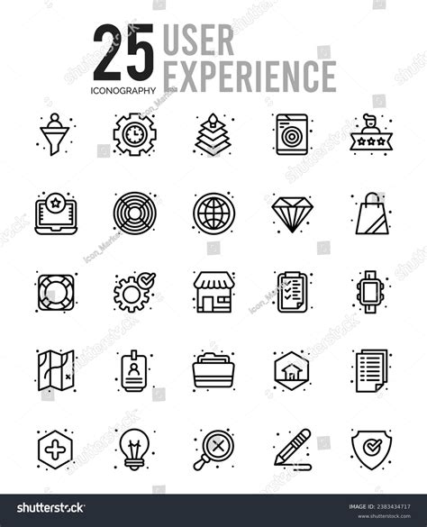 25 User Experience Icons Pack Vector Stock Vector (Royalty Free ...