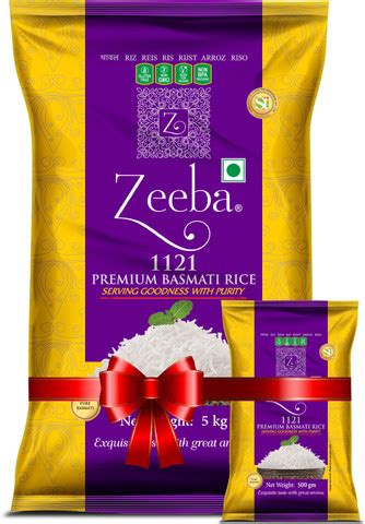 Zeeba Basmati Rice- 5 KG Basmati Rice (Long Grain) Price in India - Buy ...