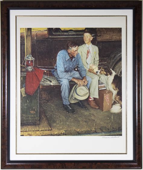 Norman Rockwell - "Breaking Home Ties" Lithograph Signed Artist Proof B ...